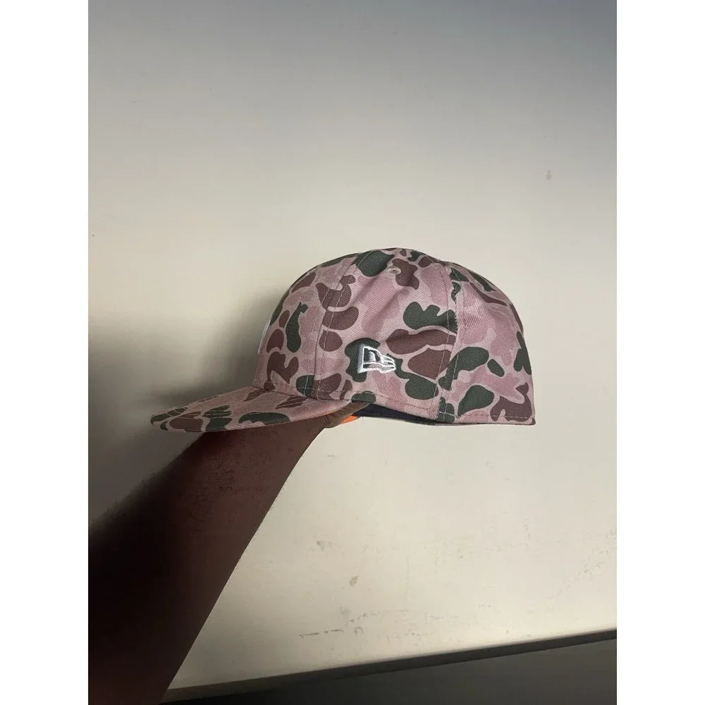 New Era Los Angeles Dodgers Duck Camo Hat Cap 59Fifty Brown Tan 1988 Size 7